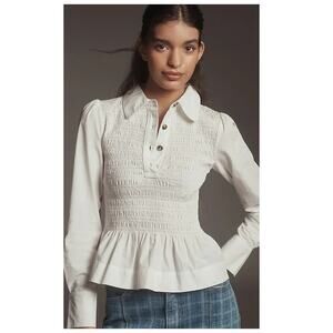 DAMSON MADDER Hazel Shirred Blouse Size US/10, UK/14